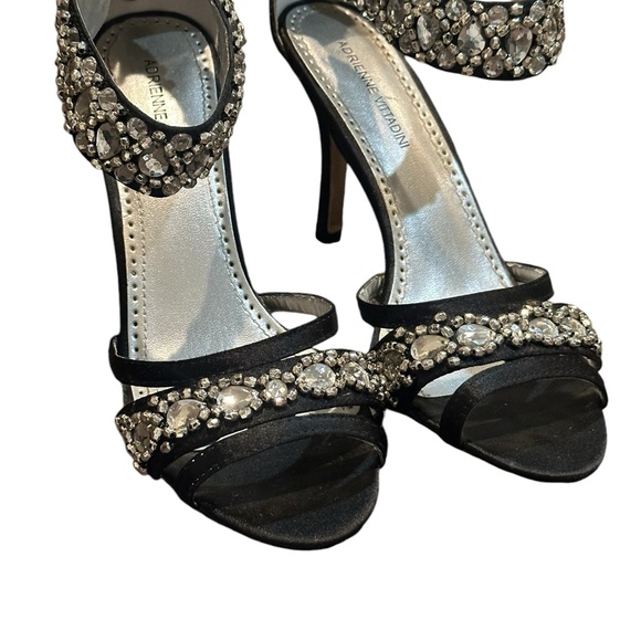 Adrienne Vittadini Gabrielle Silk Gem Encrusted Stillettos size 8 - Picture 4 of 7